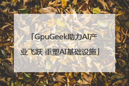 GpuGeek助力AI产业飞跃 重塑AI基础设施