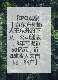 IPO观察｜京东方创始人王东升旗下又一公司递表，3年亏损近50亿元，近8成收入来自同一客户